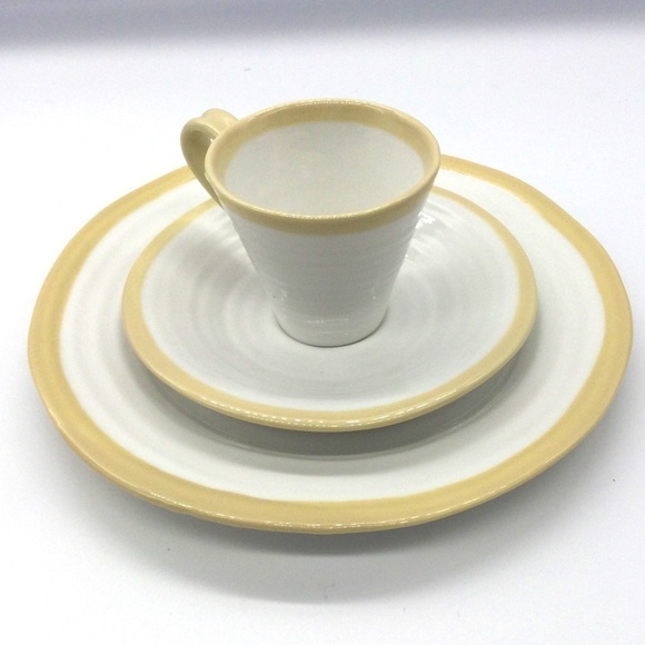Sophie Conran Portmeirion Tea cup place setting espresso plate saucer stoneware - Picture 1 of 11